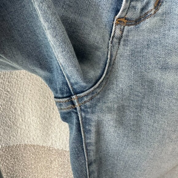 AGOLDE Sophie Crop Jean Chewed Hem Denim Pants US 27 Light Wash - Picture 12 of 15